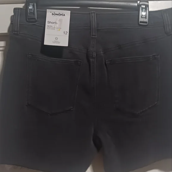 NWT Sonoma Women's High Waist Shorts - Black - Picture 6 of 6